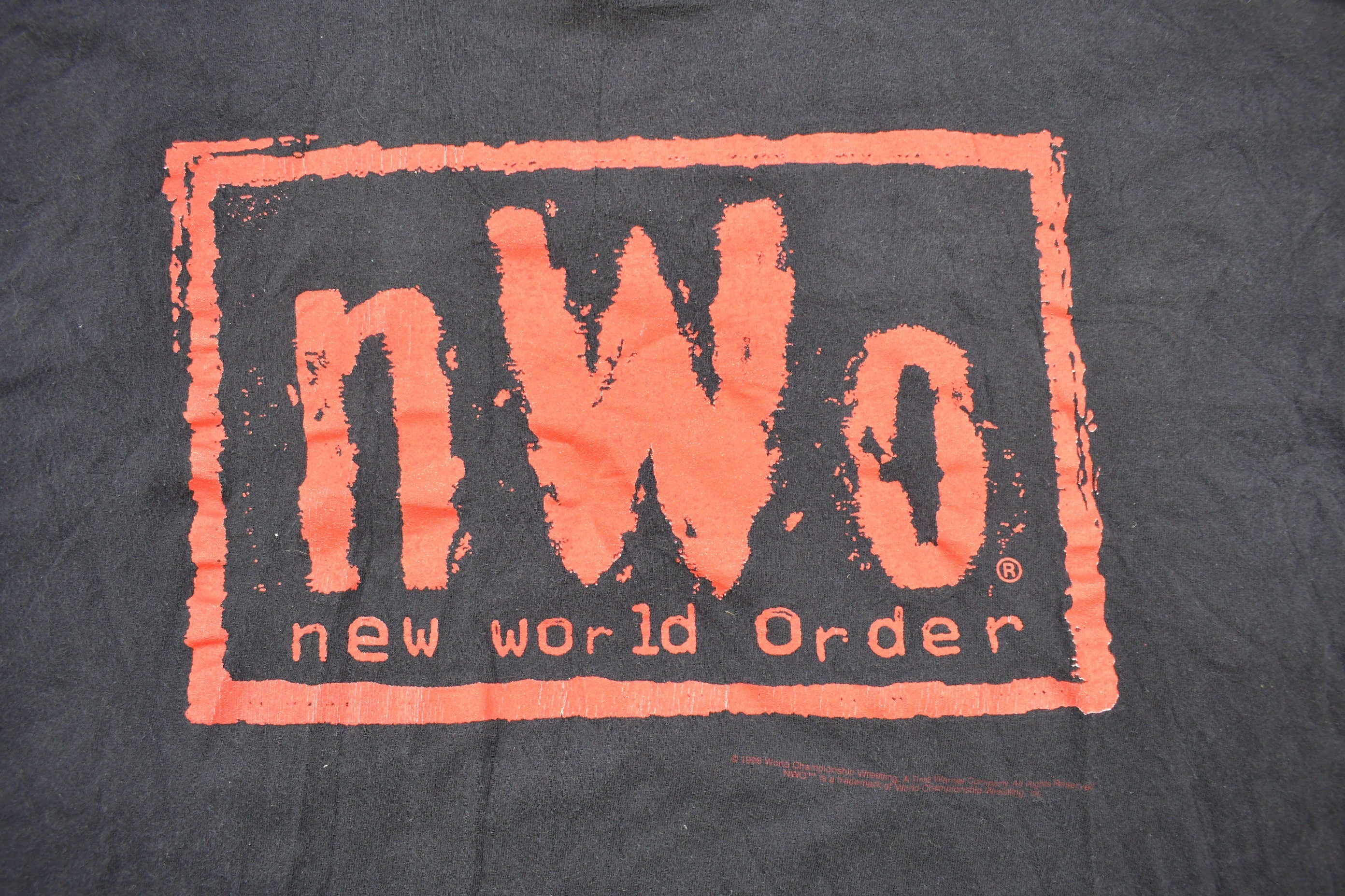 Vintage 1998 NWO New World Order WCW Wrestling T-Shirt Streetwear Fashion