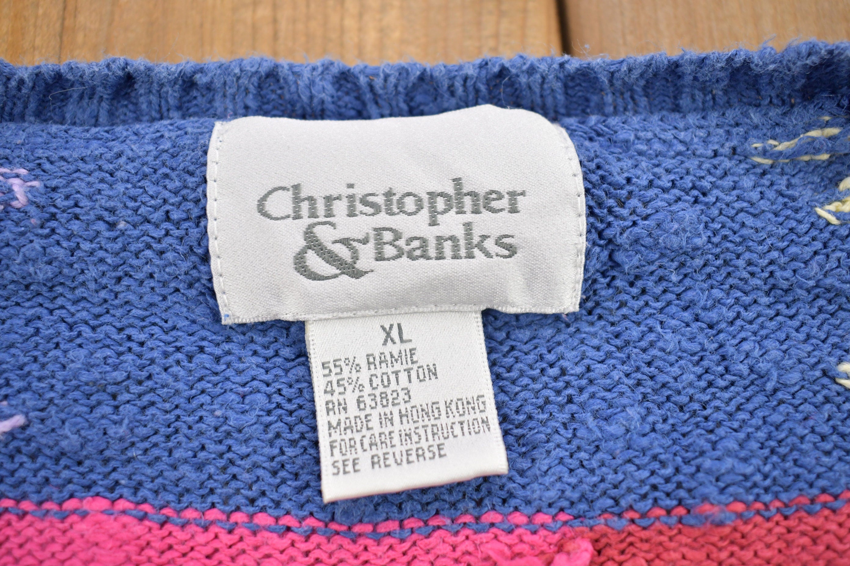 Vintage 1990s Christopher & Banks Knitted Button Up Blazer Sweater