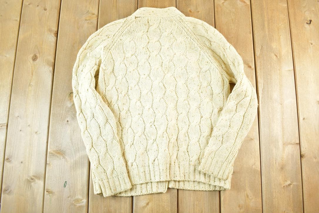 Vintage 1970s Roseanna 100% Virgin Wool Cable Knit Sweater Mens Womens S