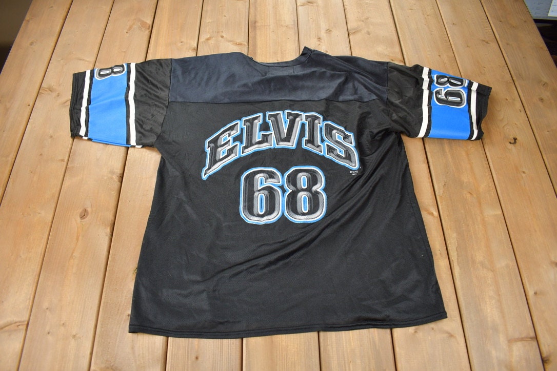 Vintage 1990s Elvis Presley Graceland 68 Football Jersey Made In USA