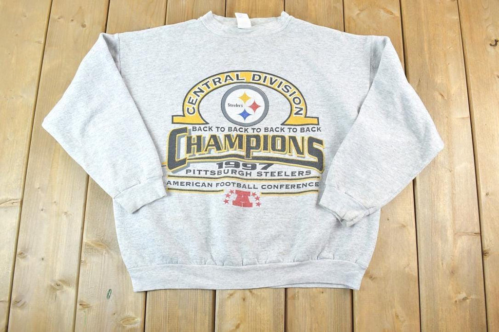 Vintage 1997 Pittsburgh Steelers Logo 7 NFL Crewneck Sweatshirt