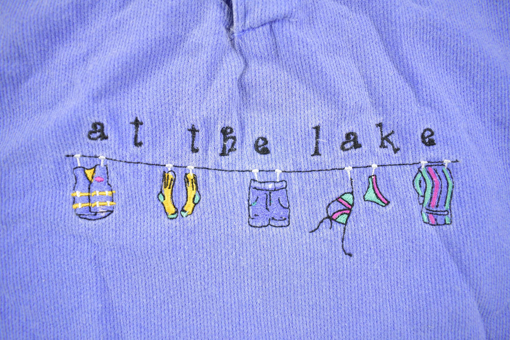 Vintage 1990s WEK At The Lake Beach Clothes Line T Shirt