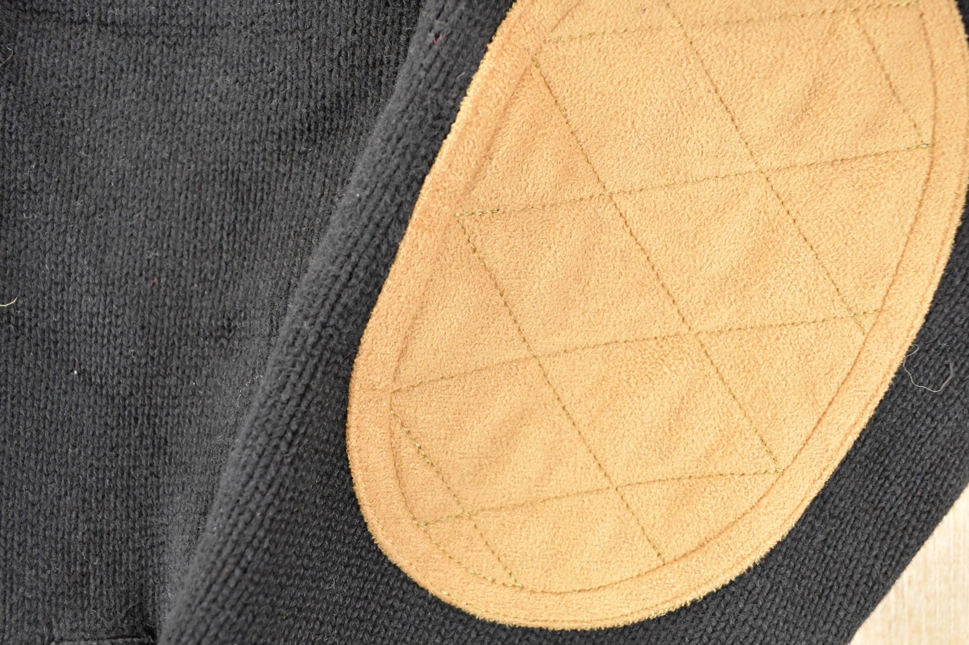 Vintage 1990s Lauren Ralph Lauren Cable Knit Suede Patchwork Full Zip Cardigan Sweater Women's L