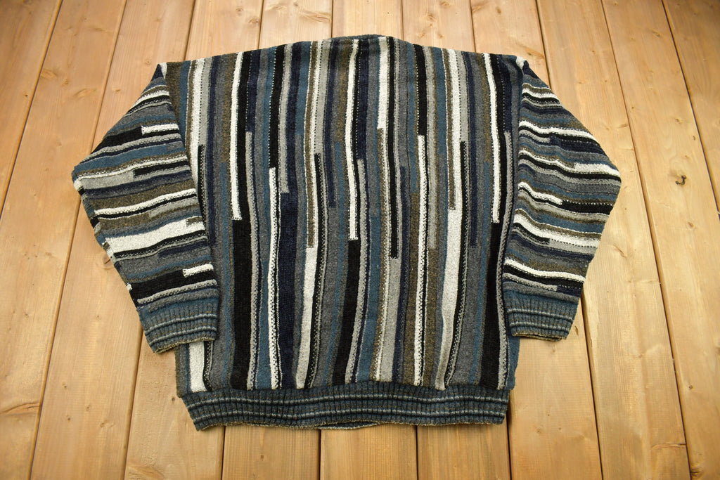 Vintage 1990s Protégé 3D Cable Knit Crewneck Sweater