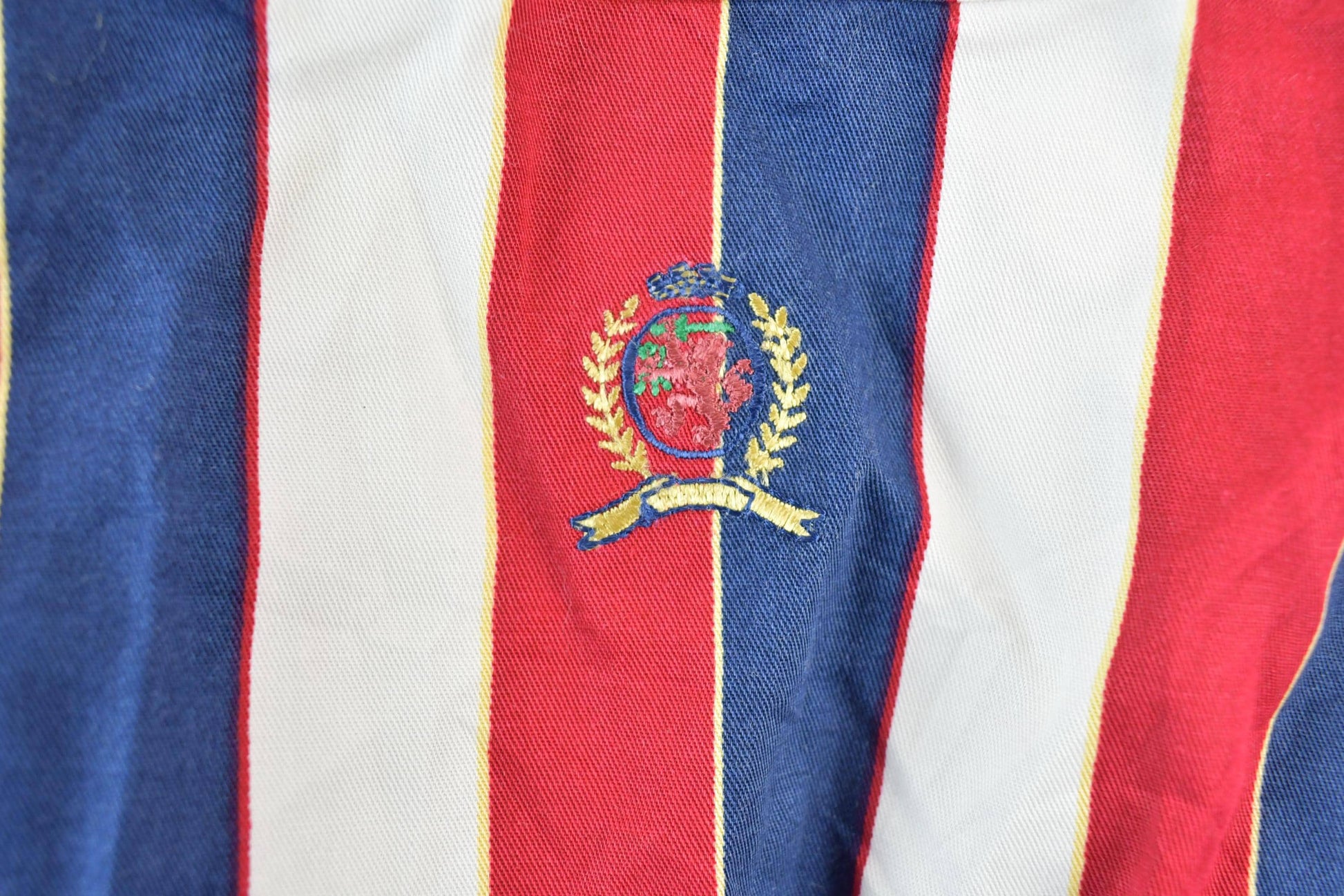 Vintage 1990s Tommy Hilfiger Striped Yachting Button Up Shirt