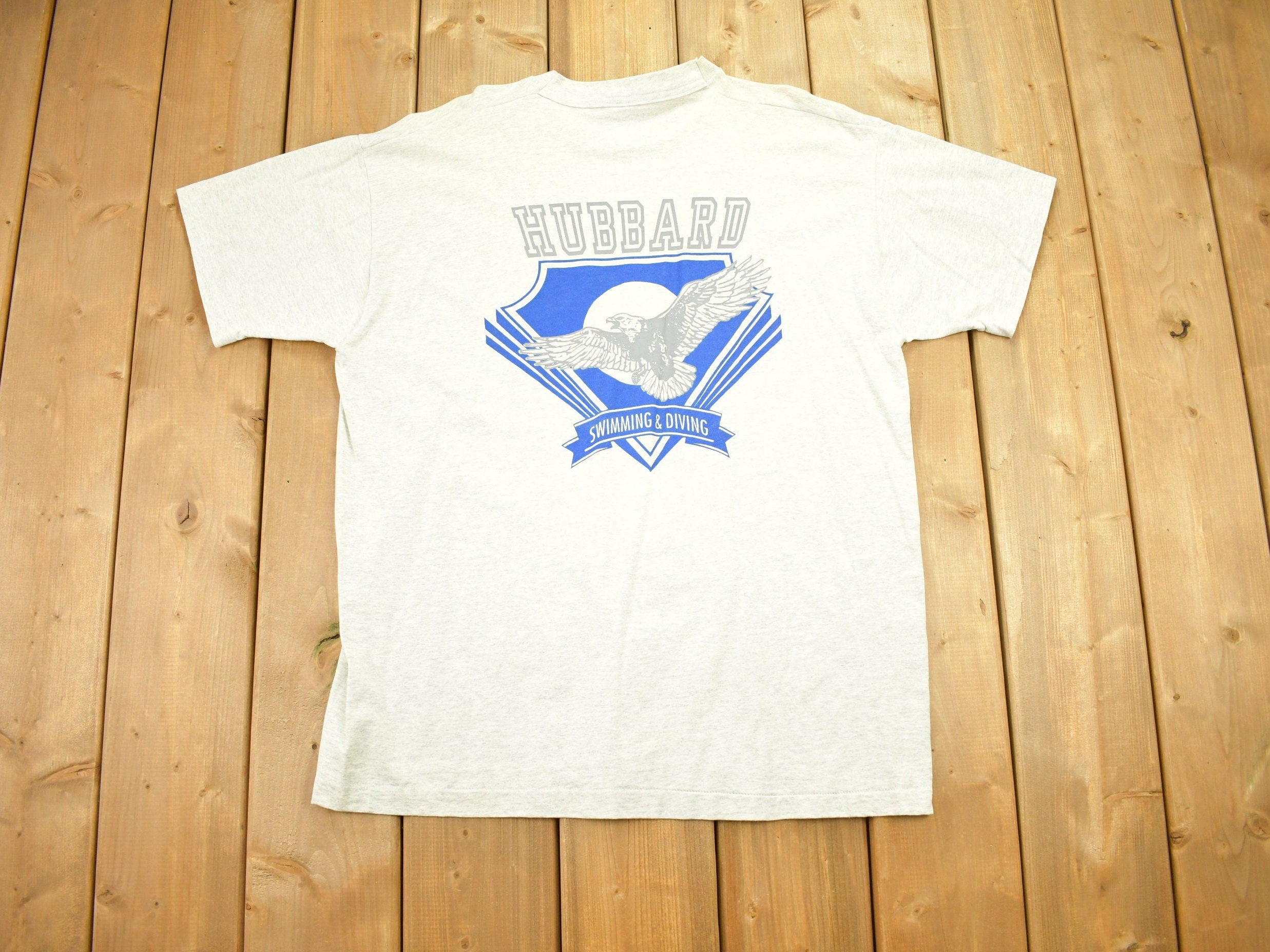 Vintage 1990s Hubbard Eagles Swimming & Diving Single Stitch T-Shirt