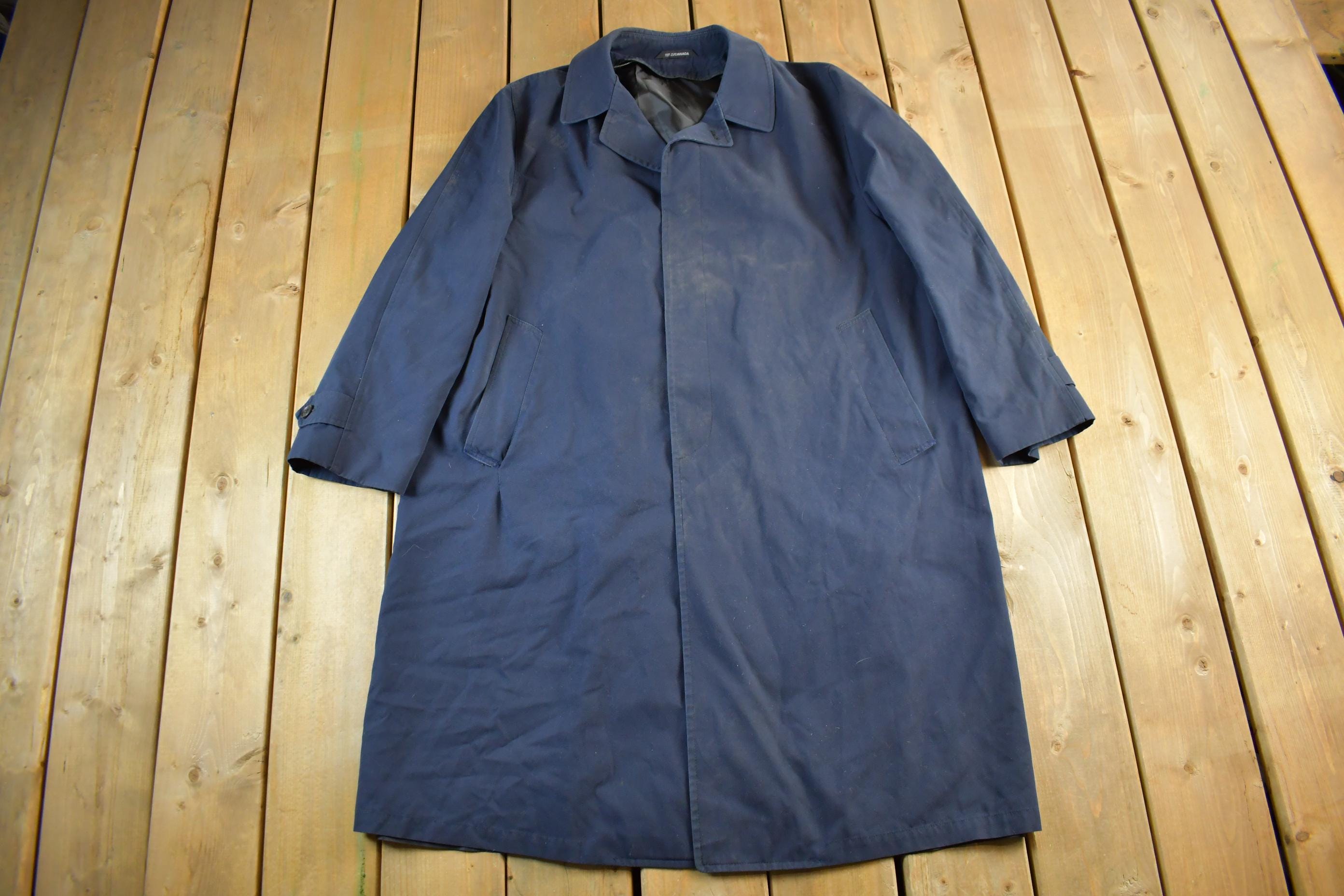 Vintage 1980s Full Length Trench Coat Men's XL