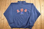 Vintage 1990s Australia AUS Quarter Zip Mockneck Sweatshirt