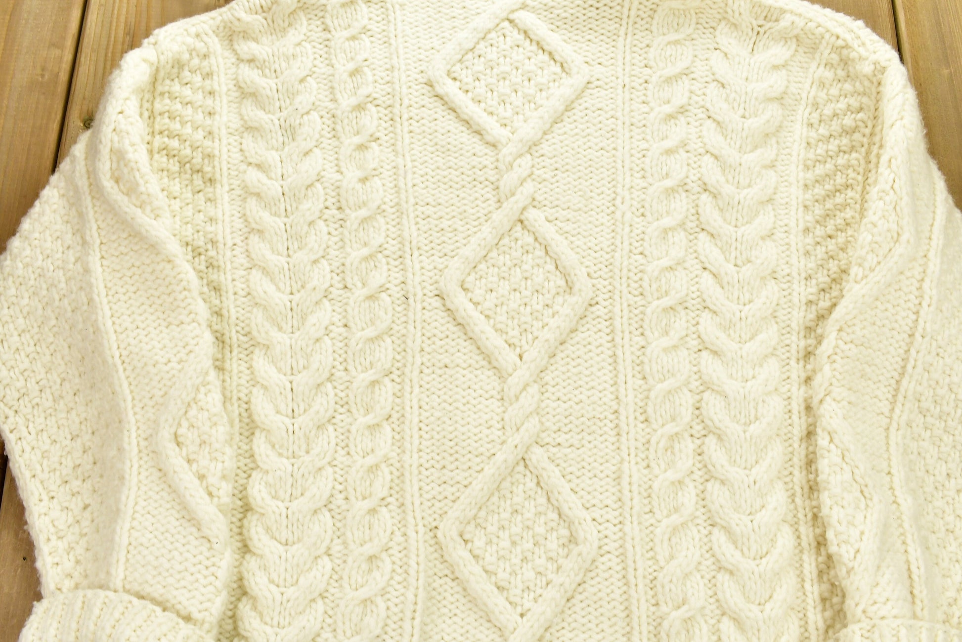 Vintage 1990's Cable Knit Hooded Sweater