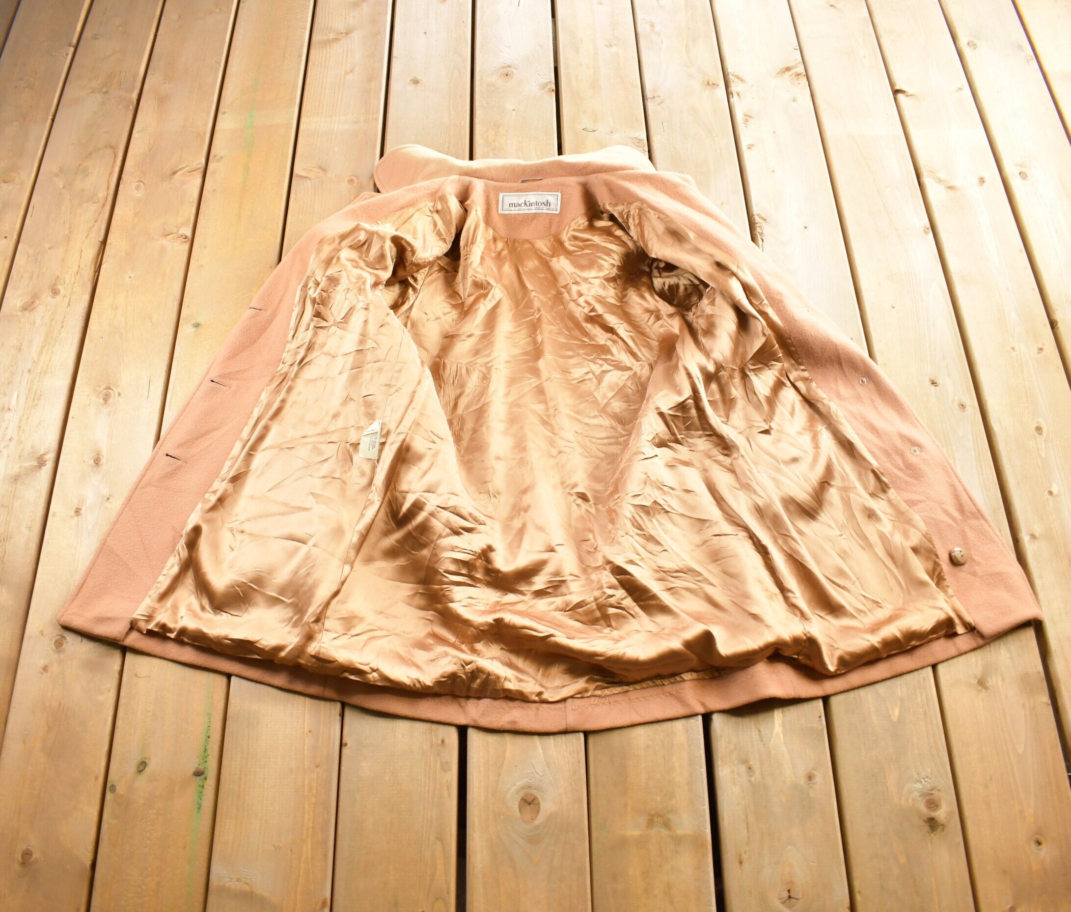 Vintage 1970s Mackintosh 100% Wool Button Up Jacket Made In USA