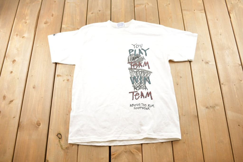Vintage 1990s Reebok Above The Rim Basketball Graphic T-Shirt