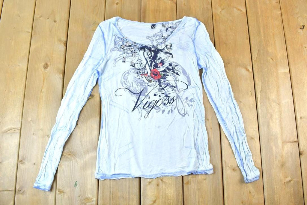 Women Vintage Vigoss Y2K Roses T-Shirt