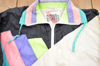 Vintage 1980s Gitano Outerwear Abstract Full Zip Windbreaker Jacket