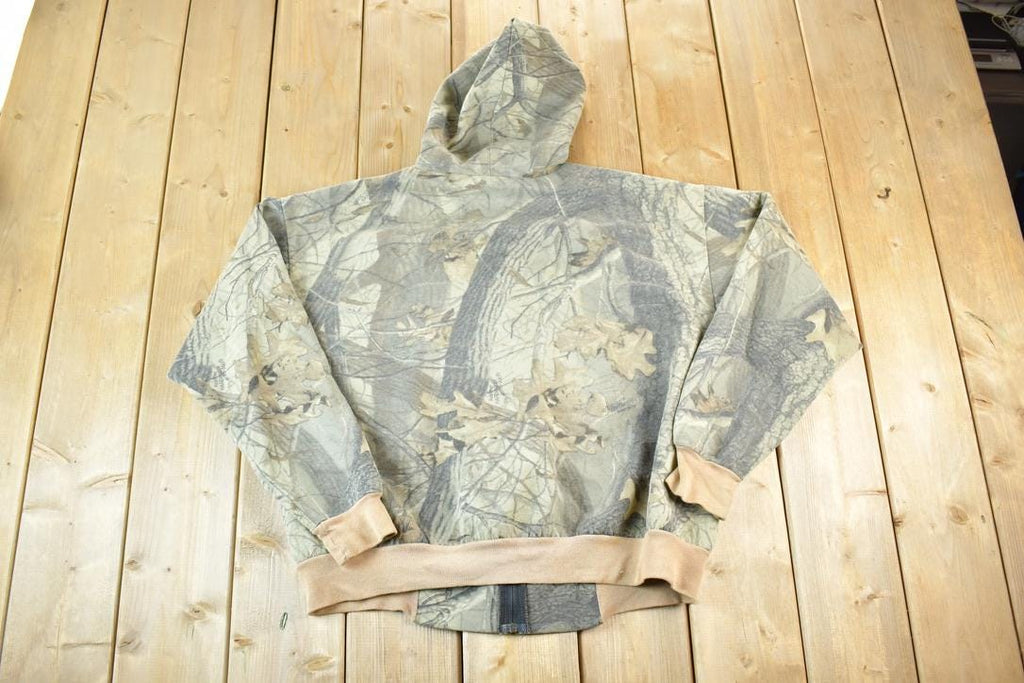 Vintage 1990s Realtree Camo Outdoorsman Hoodie Sweatshirt Mens L