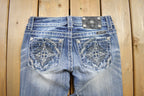 Vintage Y2K Miss Me Bedazzled Low Rise Jeans Size 26x34