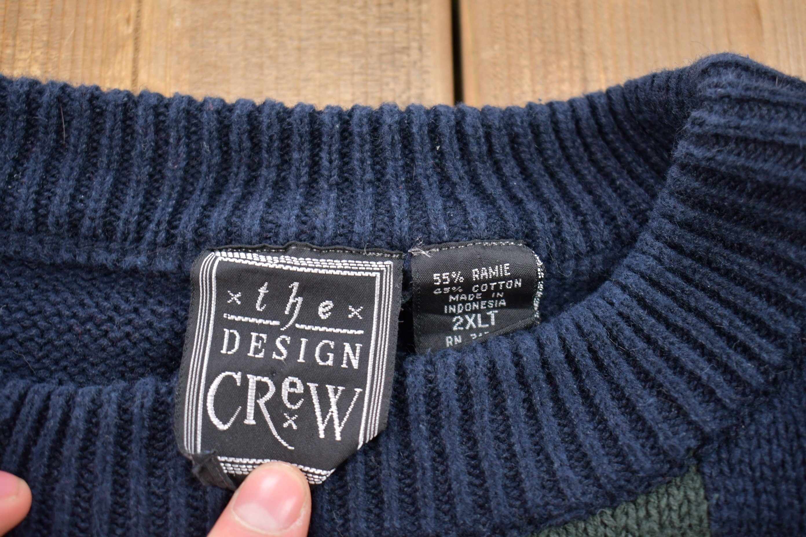 Vintage 1990s The Design Crew Knitted Crewneck Sweater