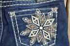 Vintage Y2K Miss Me Bedazzled Low Rise Jeans Size 26x31