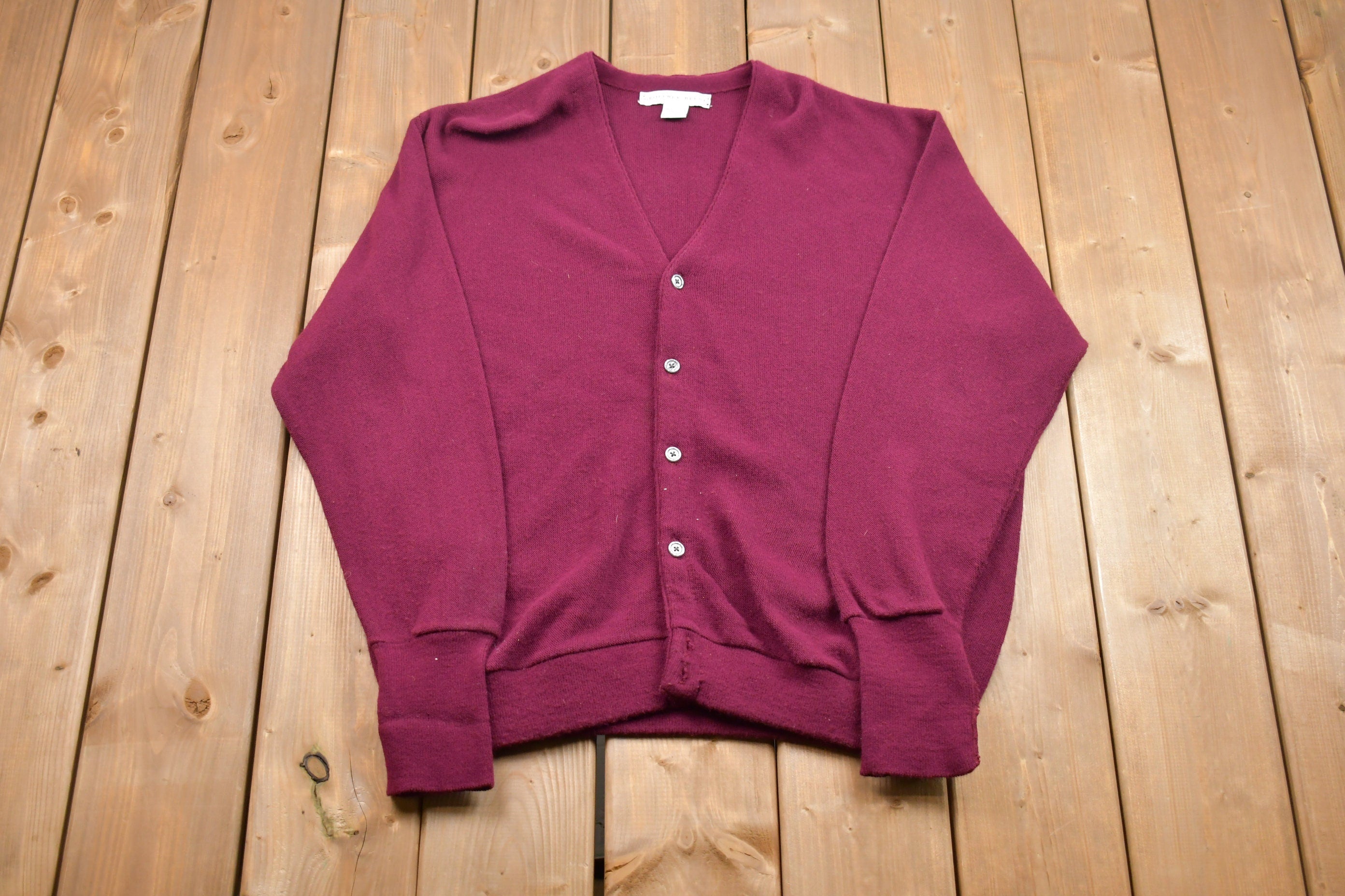 Vintage 1990s Geoffrey Beene Button Up Cardigan Sweater