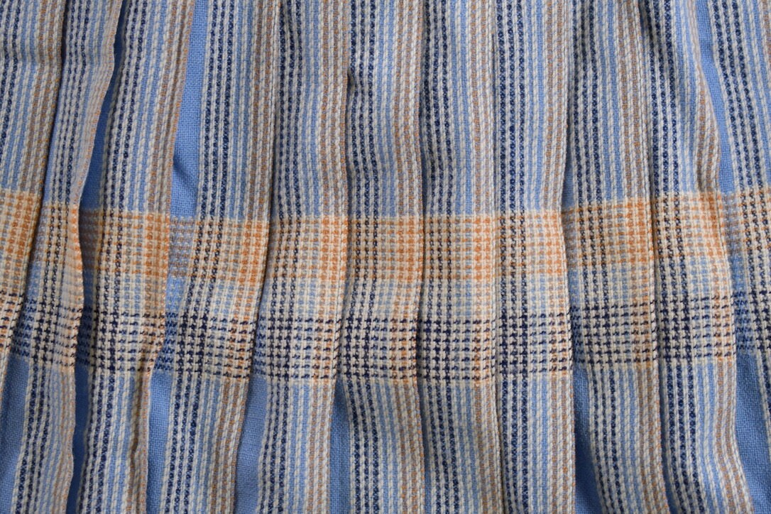 Vintage 1970s Pendleton Plaid Pleated Skirt Size 22 x 25.5