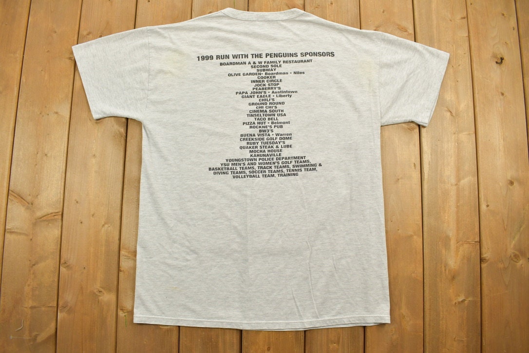 Vintage 1999 Penguin Run Youngstown Graphic T-Shirt