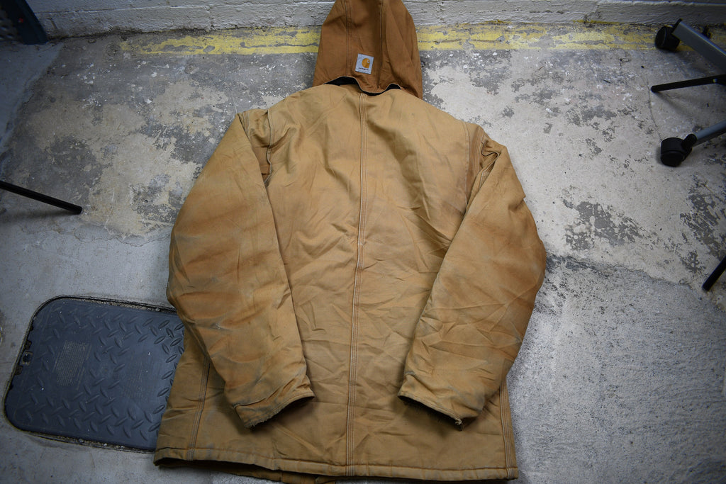 Vintage 1990s Carhartt Full Zip Detachable Hood Chore Coat
