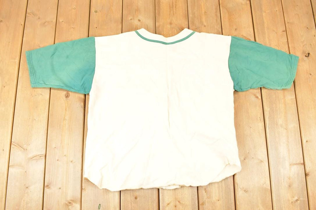 Vintage 1994 Warner Bros Looney Tunes Bugs Bunny Button Up Baseball Jersey Women's L