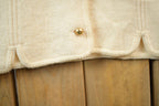 Vintage 1960s Off White 100% Wool Knit Cardigan