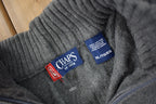 Vintage Y2K Chaps Embroidered Logo Quarter Zip Knit Sweater Size XL