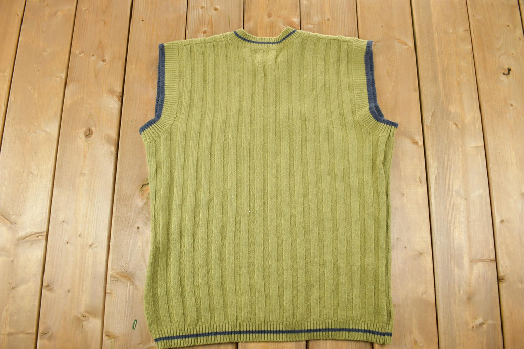 Vintage 1990s Chams Knit Crewneck Sweater Vest