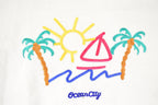 Vintage 1990s Ocean City CArtoon Beach Crewneck Sweatshirt Men's M