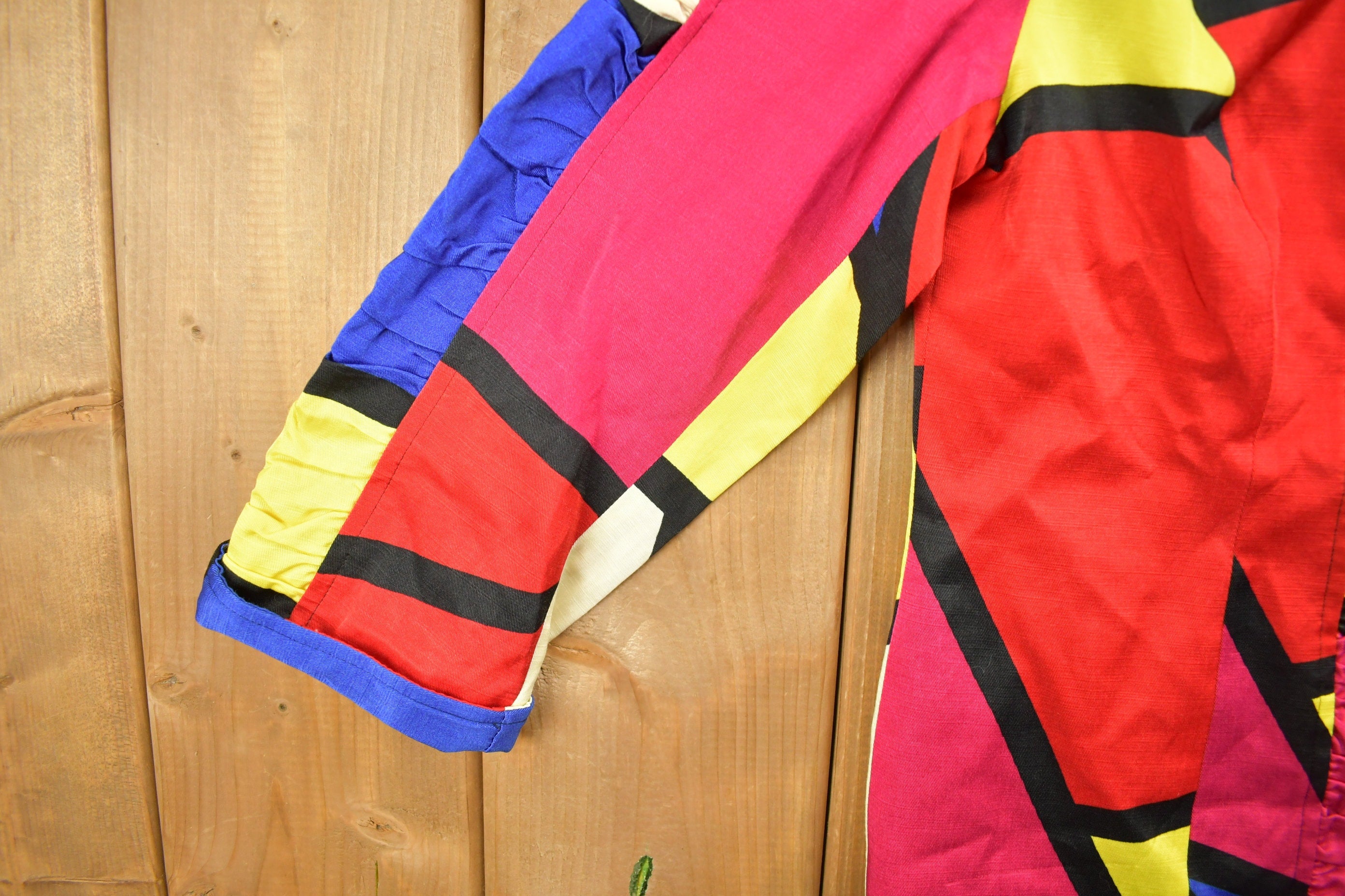 Vintage 1990s Mishca Color Block Windbreaker Jacket