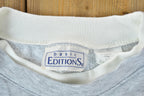 Vintage 1990s Christmas Birds Double Collar Cute Crewneck Sweater