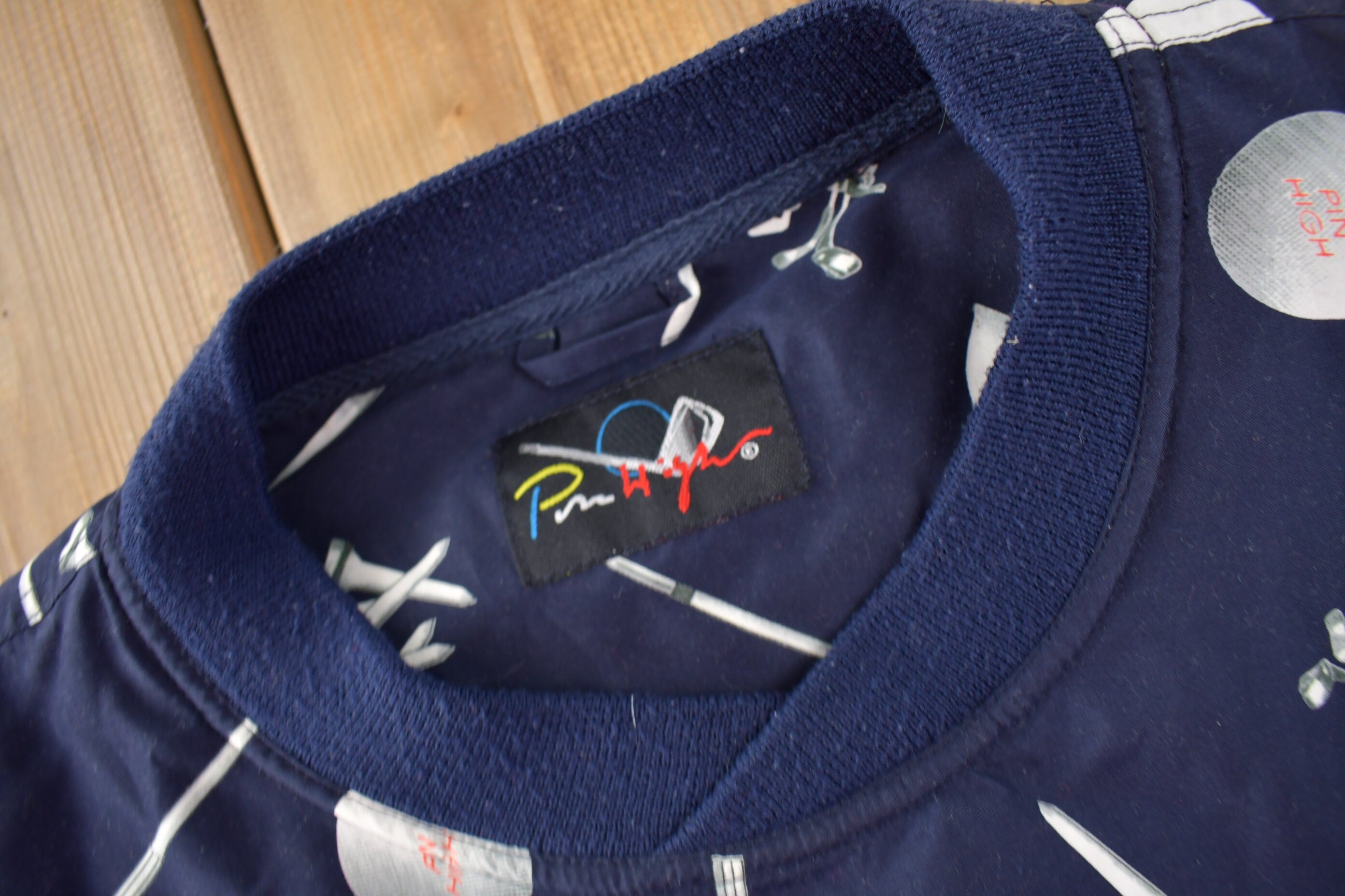 Vintage 1990s Pin High All Over Print Golfing Windbreaker Jacket Size M