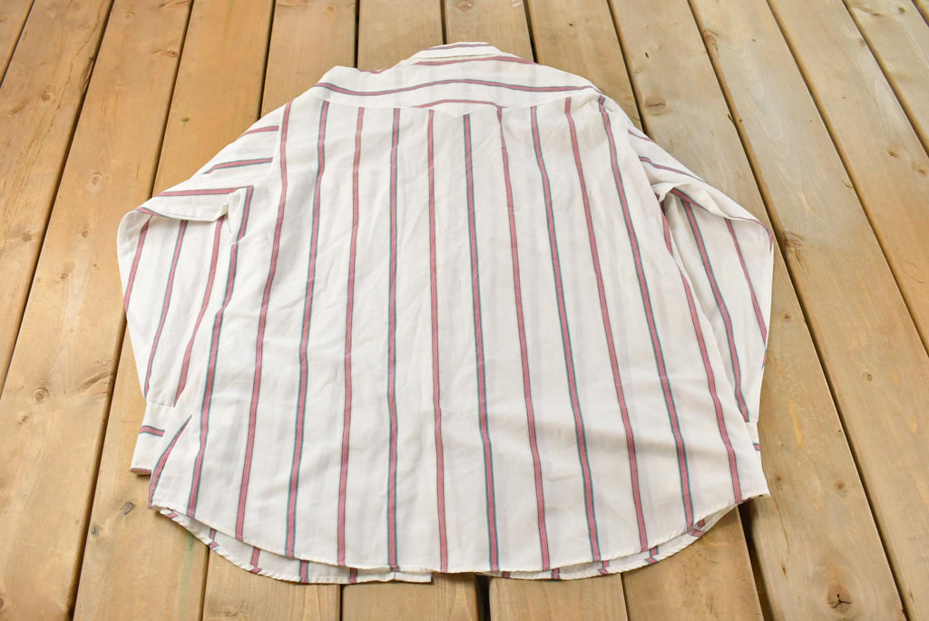Vintage 1980s Panhandle Slim Striped Button Up Shirt Men's XL
