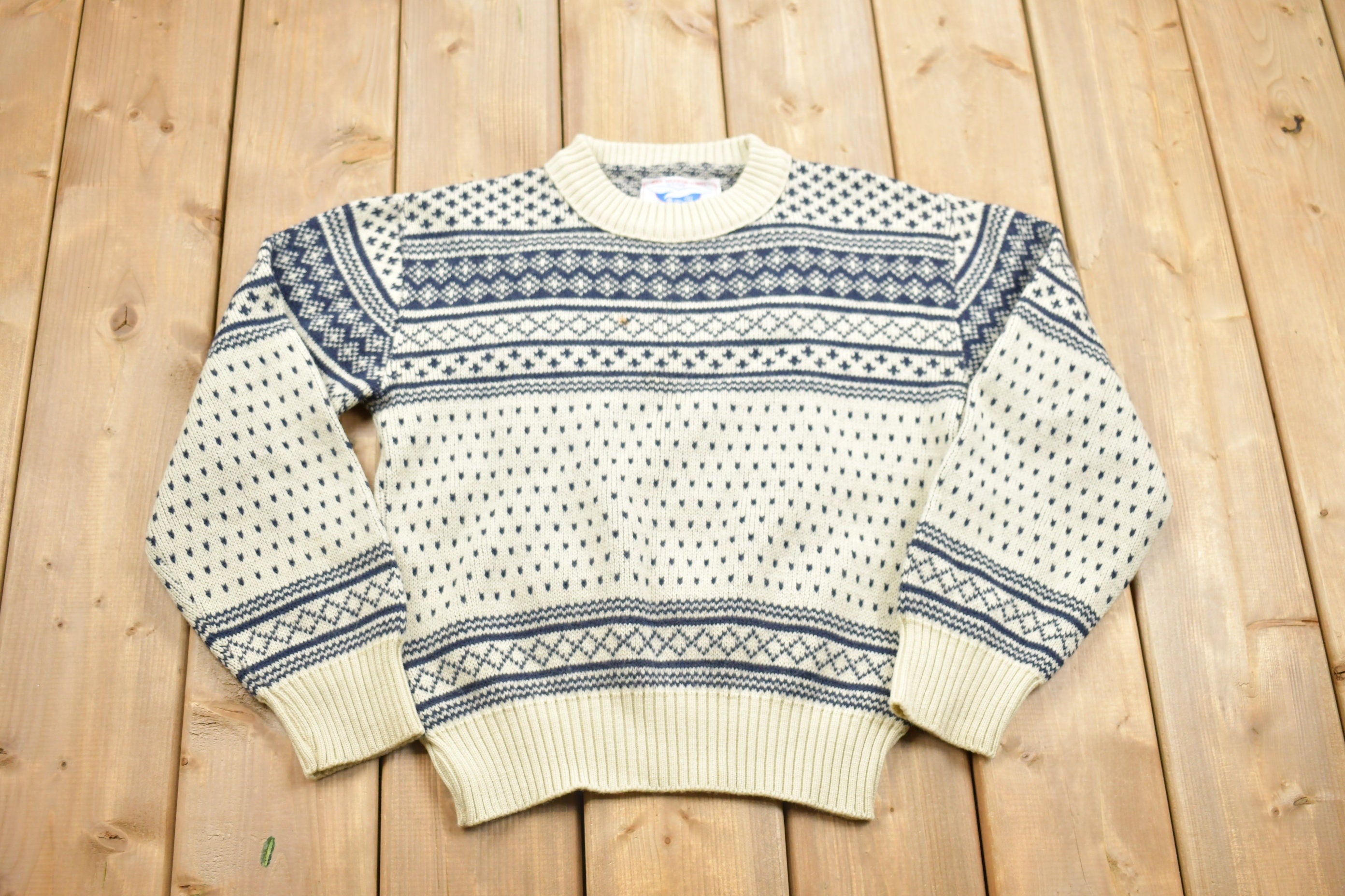 Vintage 1980s Bar Harbor Knitted Crewneck Sweater