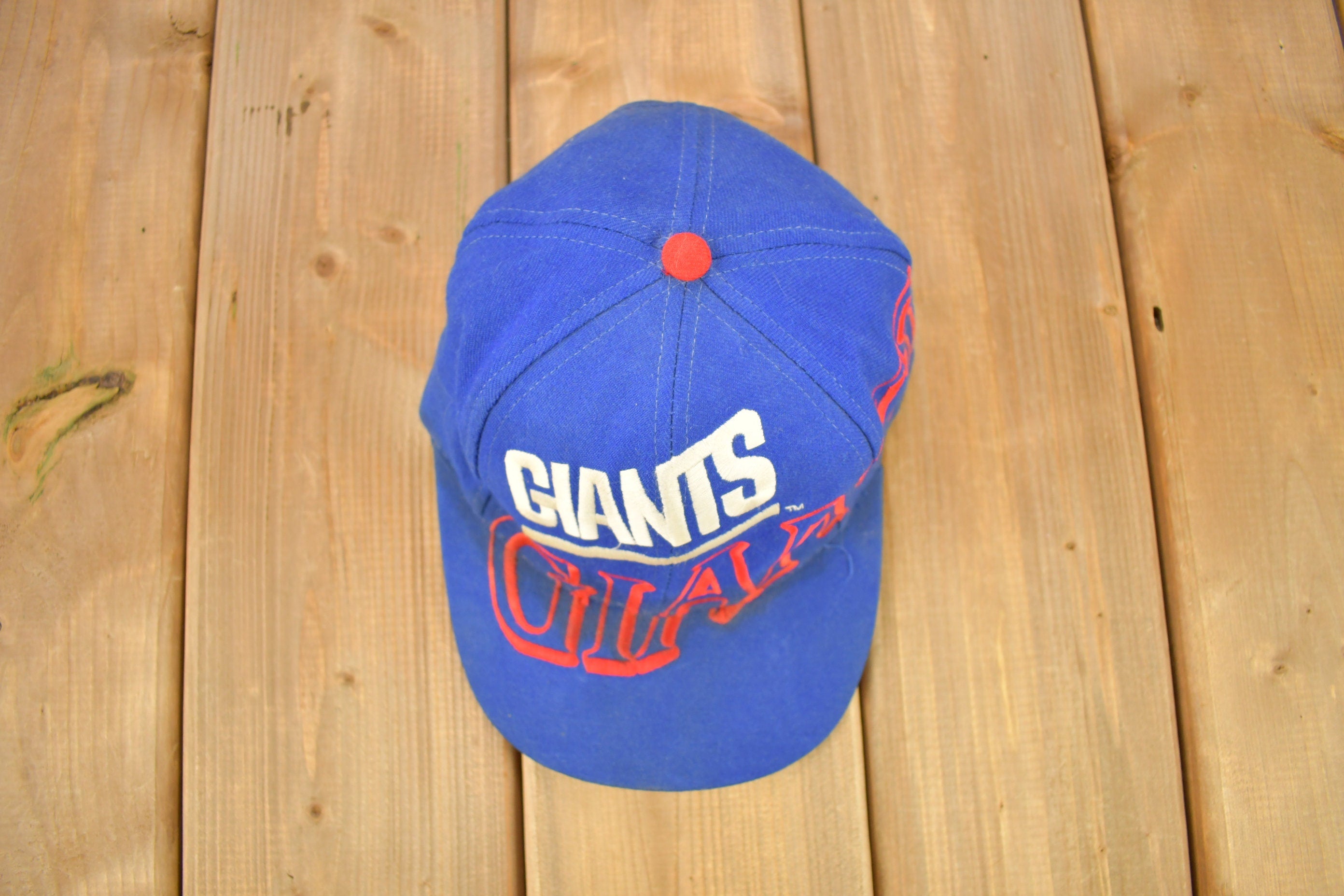 Vintage 1990s New York Giants NFL Big Logo Snap Back Hat