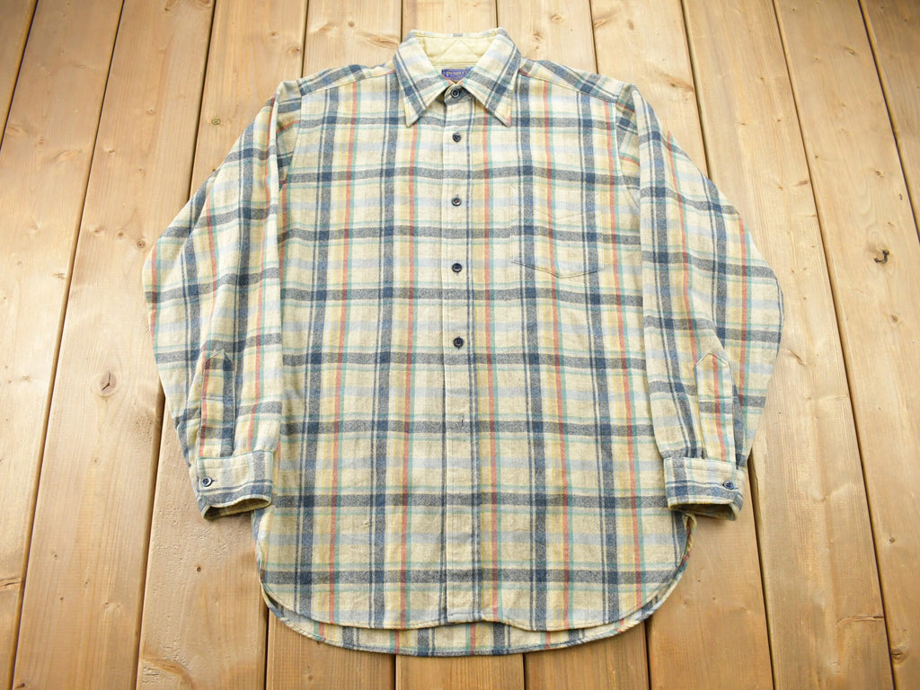 Vintage 1980s Pendleton Plaid Button Up Shirt