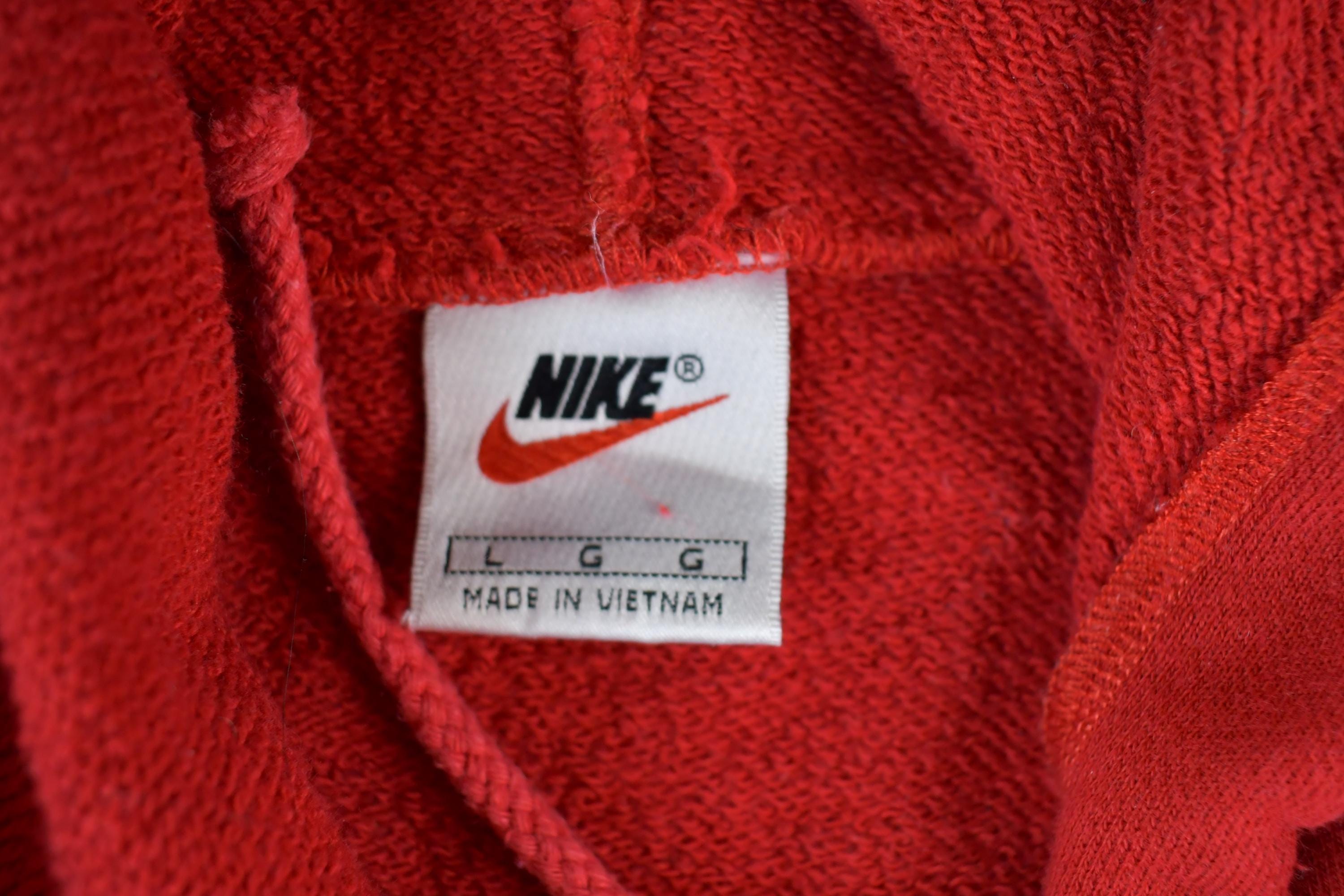 Vintage 1990s Nike Embroidered Mini Swoosh Hoodie Sweatshirt