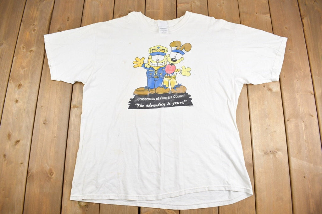 Vintage 1990s Garfield Crossroads of America Council Graphic T-Shirt