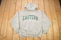 Vintage 1990s Eastern University Collegiate Hoodie  Embroidered  Jansport Sweatshirt  Sportswear  Americana