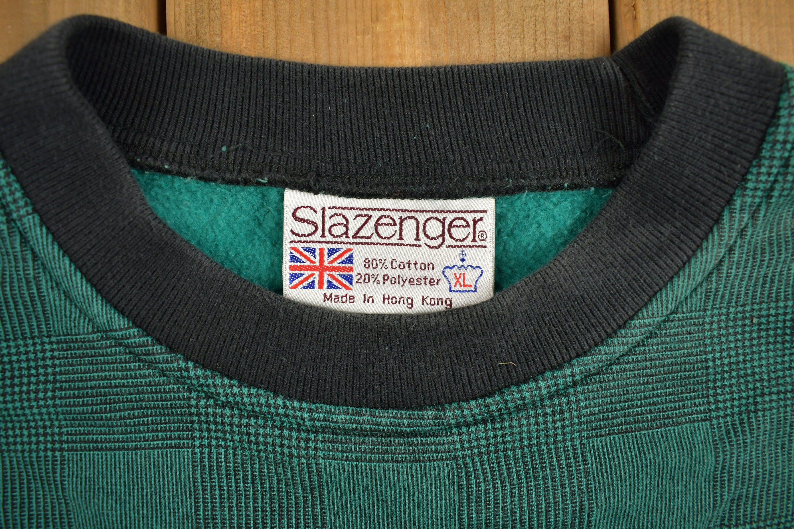 Vintage 1990s Arrowhead Country Club Slazenger Checkered Sweatshirt