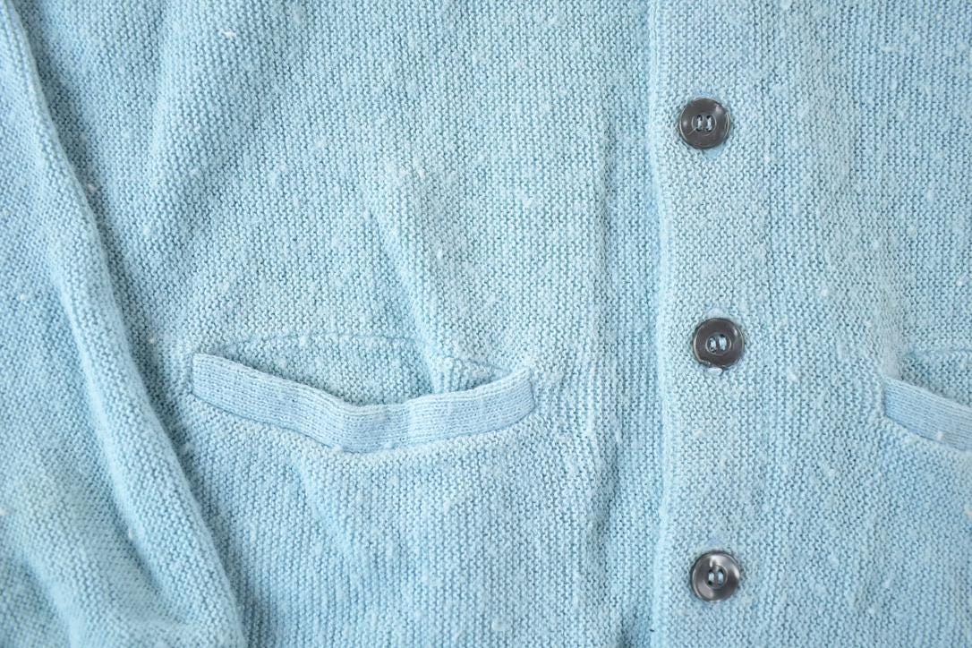 Vintage 1970s Sears Sportswear Knit Perfect Mild Distress Cardigan Sweater Made In USA