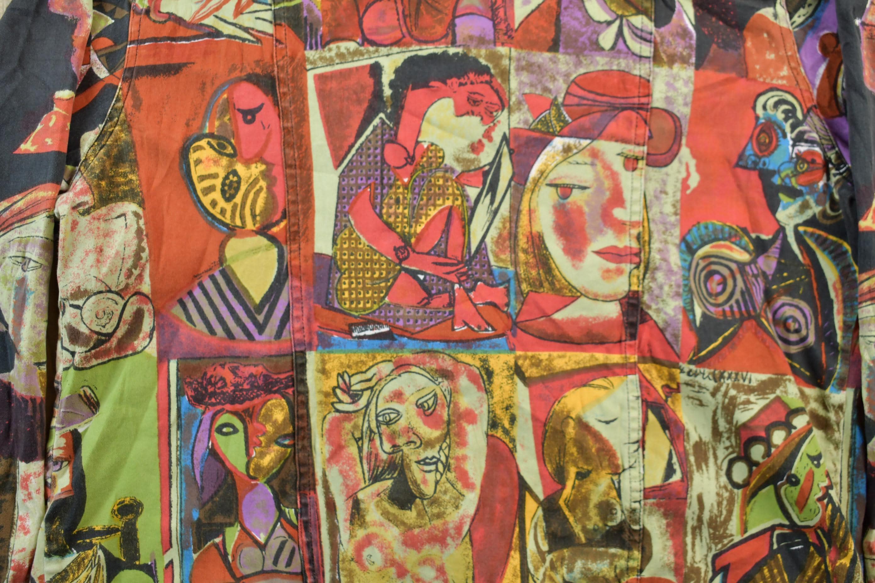 Vintage 1990s Pablo Picasso All Over Print Twill Jacket