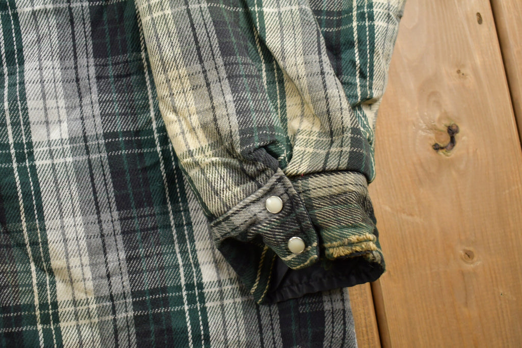 Vintage 1980s Lined Plaid Button Up Shirt