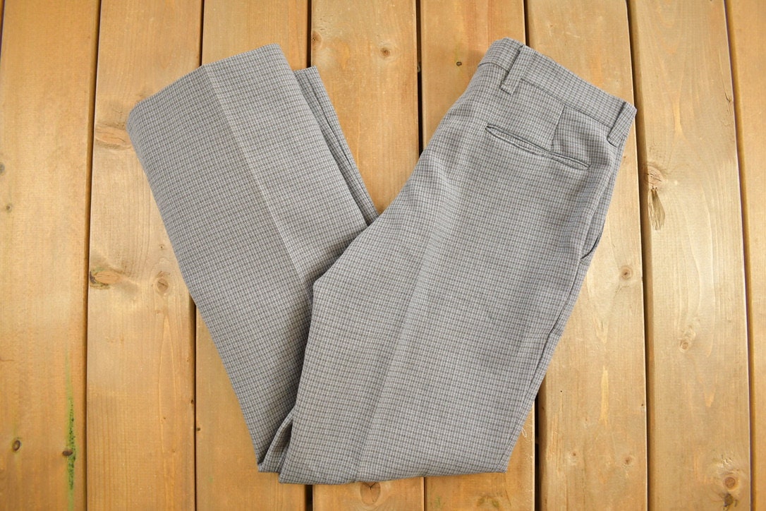 Vintage 1980s Striped Pattern Trousers Size 33 x 29.5