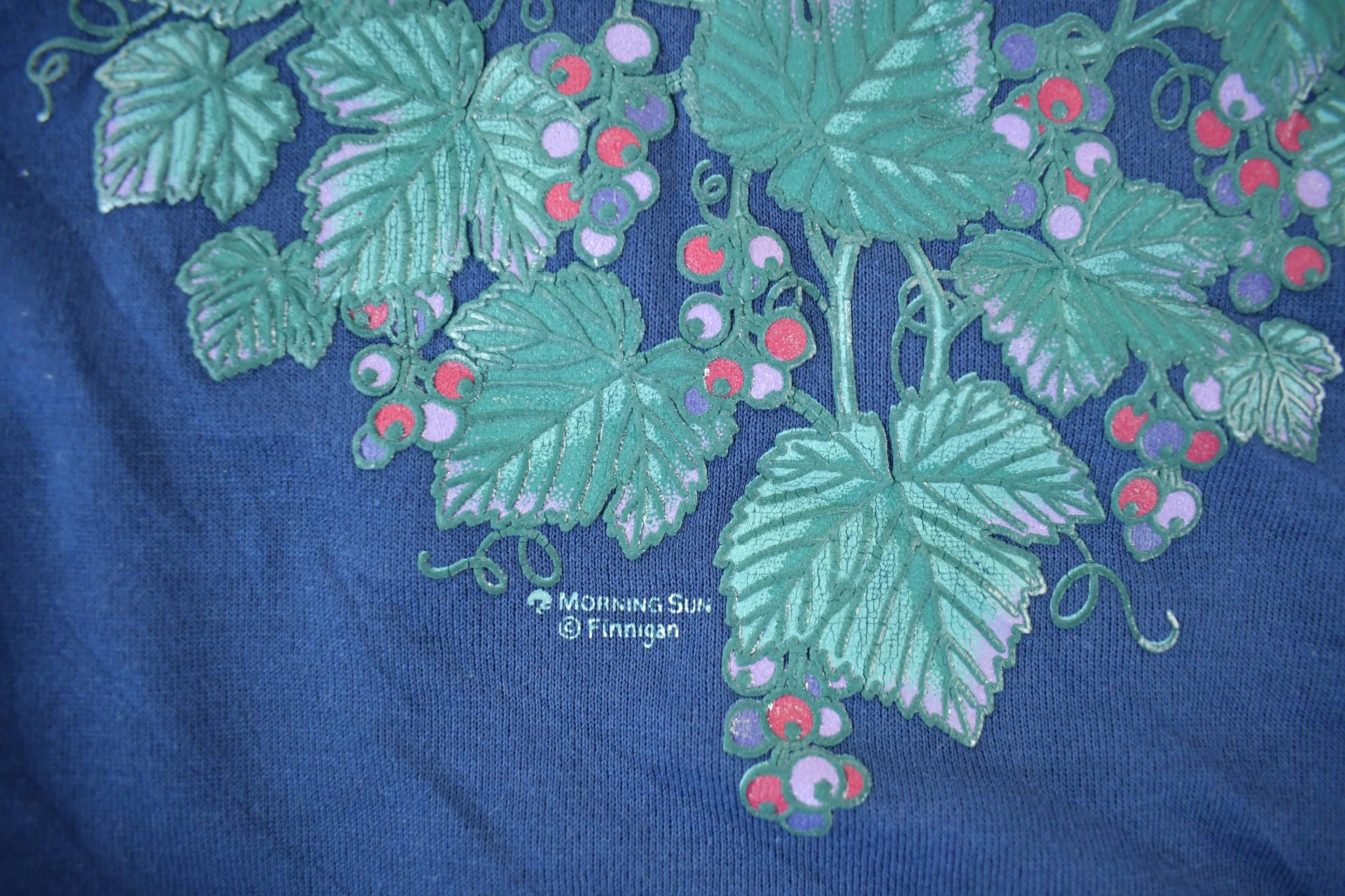 Vintage 1990s Morning Sun Mock Neck Floral Crewneck Adult Medium