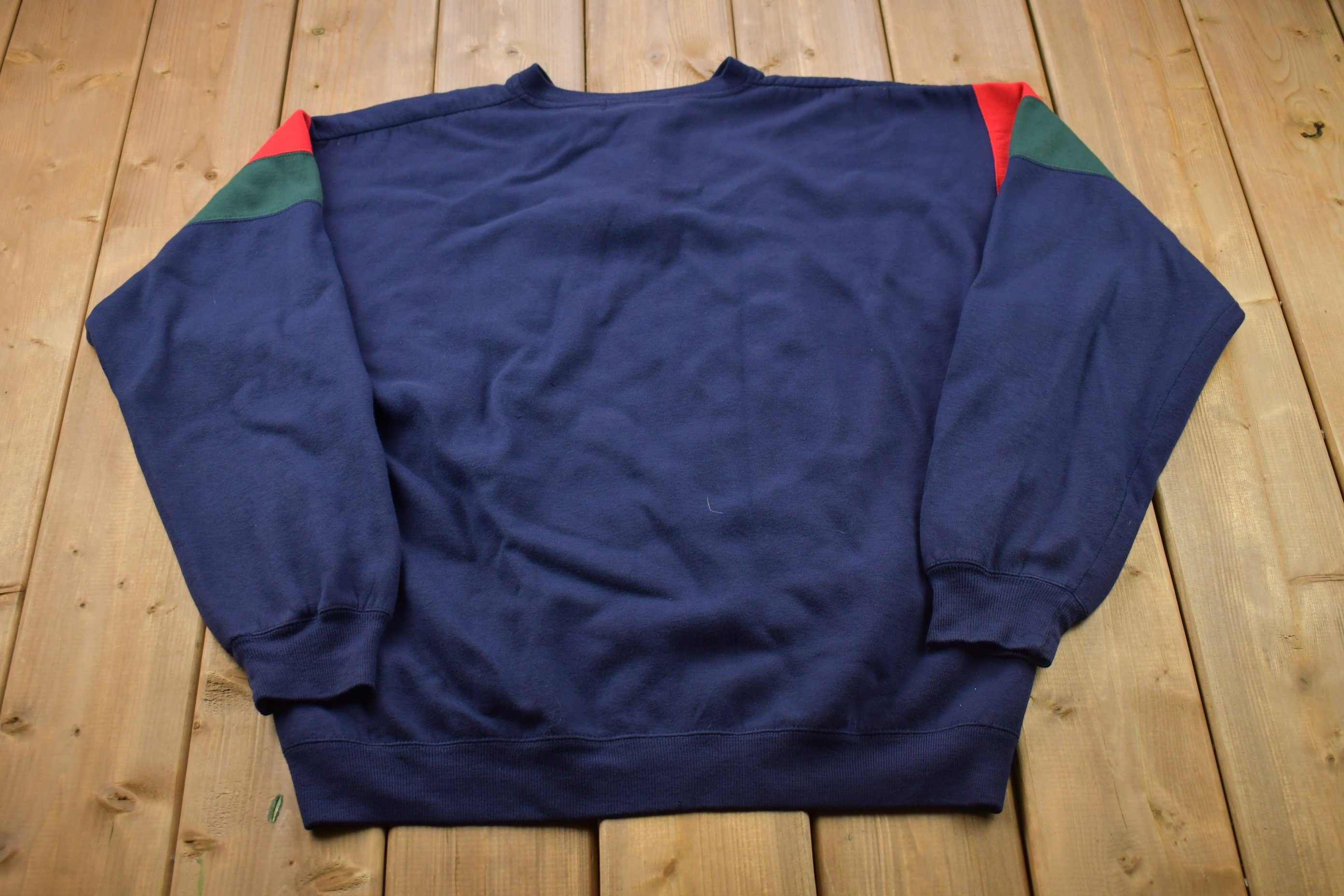 Vintage 1990s Quarter Button Up Crewneck Sweatshirt