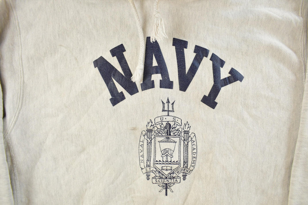 Vintage 1990s Navy Military Pro Weave Hoodie Sweatshirt Mens XL