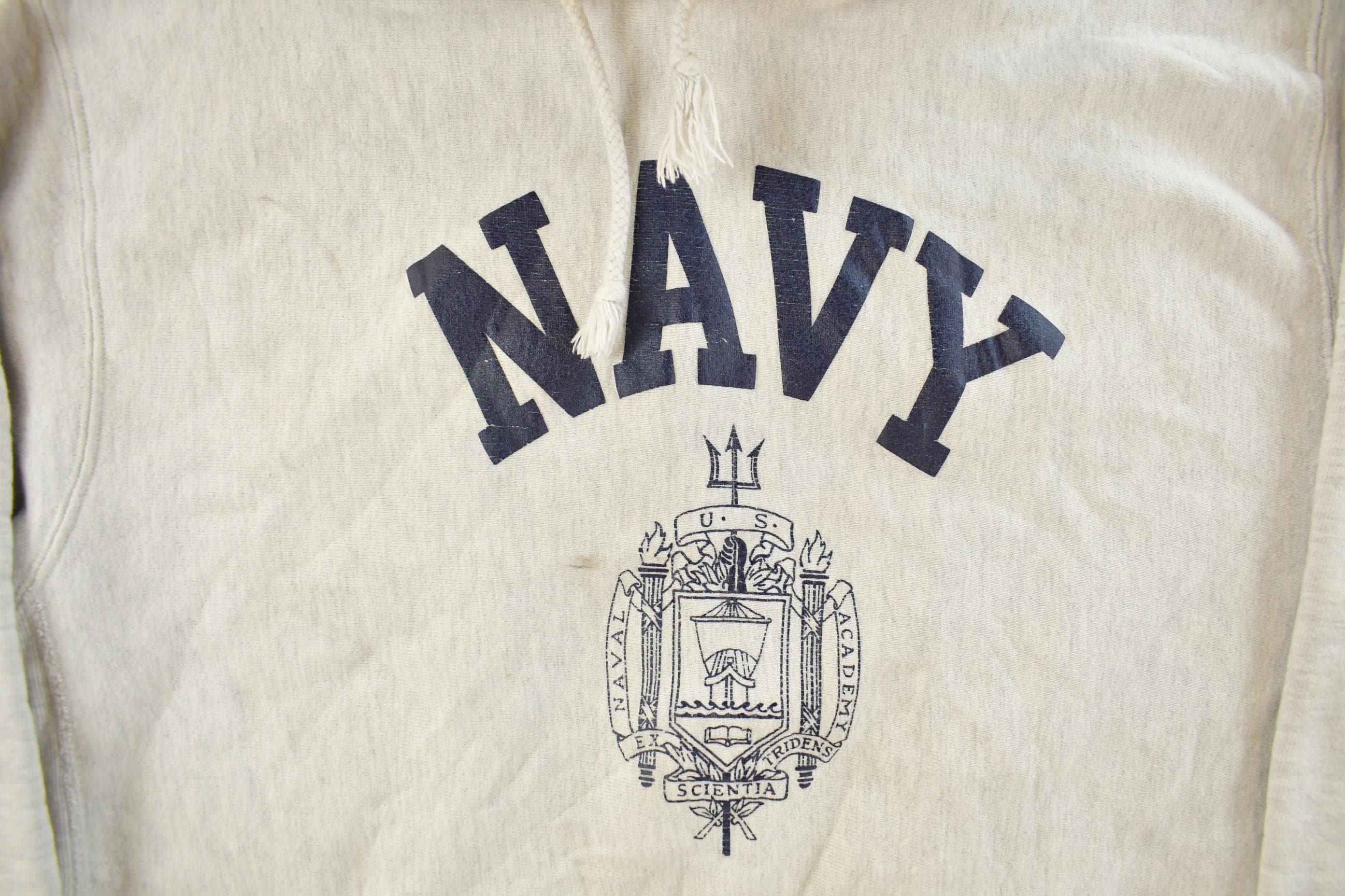 Vintage 1990s Navy Military Pro Weave Hoodie Sweatshirt Mens XL