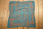 Vintage 1980s Abstract Geometric Pattern Scarf